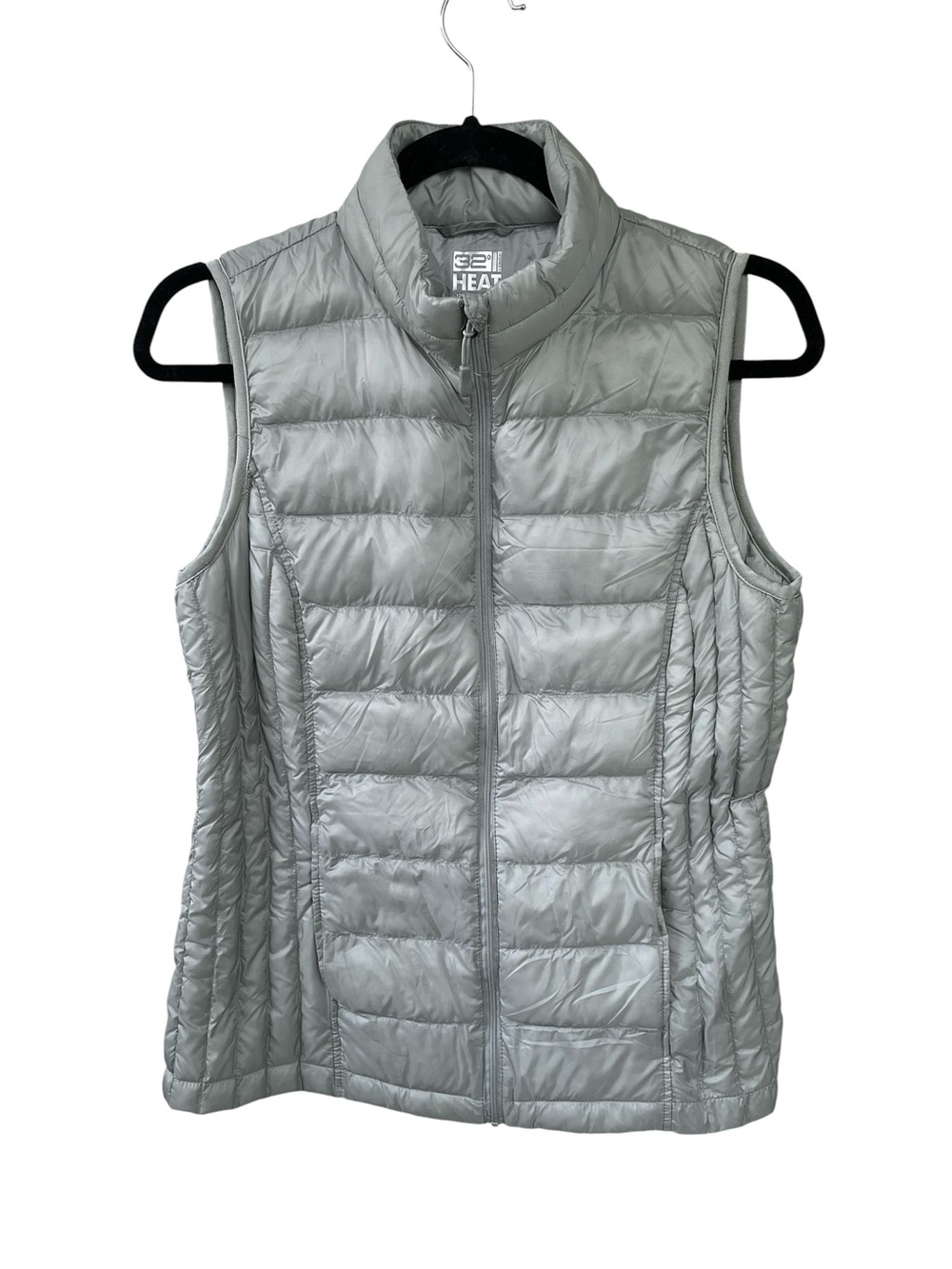 32 Degrees Puffer Vest Light Green Quilted Packable XS